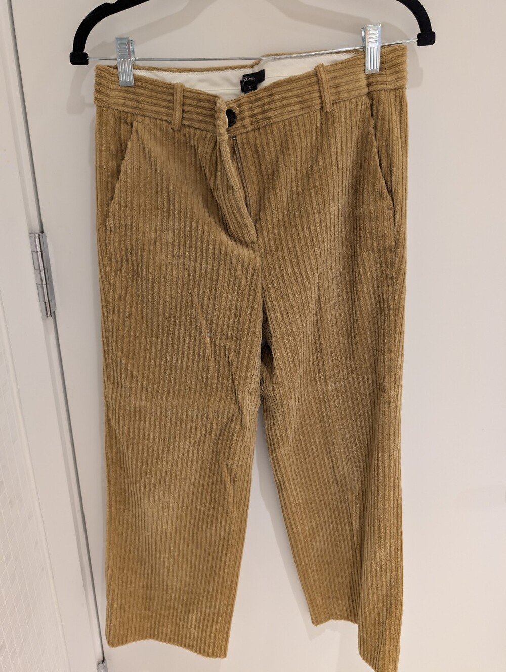 J.Crew Cropped Corduroy Pants Camel Brown Size 8